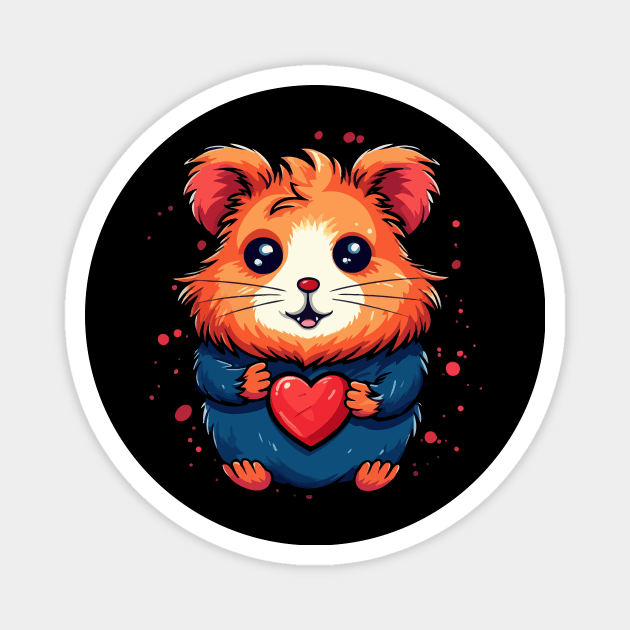 Hamster Valentine Day Magnet by JH Mart